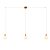  Spider - 3-light, multi-suspension lamp, made in Italy, with fabric cable and metal coating