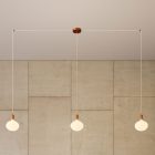 Spider - 3-light multifunctional pendant lamp Lamp manufactured in Italy with fabric cables and metal coating