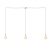  Spider - 3-light, multi-suspension lamp, made in Italy, with fabric cable and metal coating