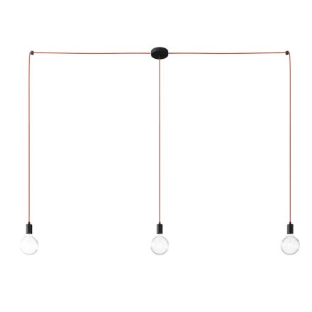 Spider - 3-light multifunctional pendant lamp Lamp manufactured in Italy with fabric cables and metal coating