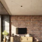 Spider - 4-light multifunctional pendant lamp Made in Italy with fabric cables and metal coating