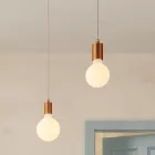 Spider - 4-light multifunctional pendant lamp Made in Italy with fabric cables and metal coating