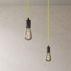 Spider - 4-light multifunctional pendant lamp Made in Italy with fabric cables and metal coating