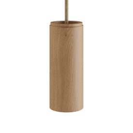   Tub-E14, wooden tube for spotlights, with E14 double ring lamp holder