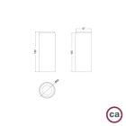 Tub-E14, wooden tube for spotlights, with E14 double ring lamp holder