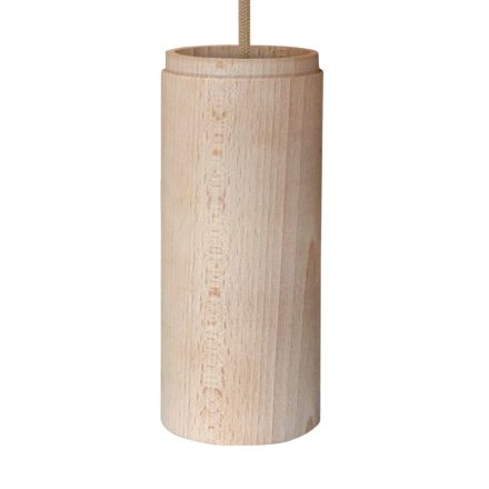 Tub-E27, wooden lampshade for spotlights, with E27 double ring socket