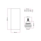 Tub-E27, wooden lampshade for spotlights, with E27 double ring socket