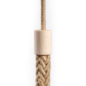 Wooden end cap for 2XL rope cables