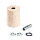 Wooden end cap for 2XL rope cables