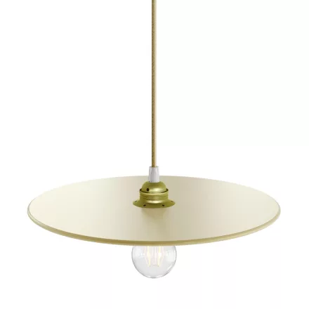  UFO COLOR, lacquered wooden lampshade, yellow