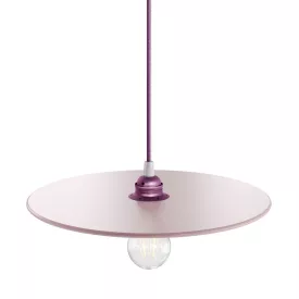  UFO COLOR, lacquered wood lampshade pink
