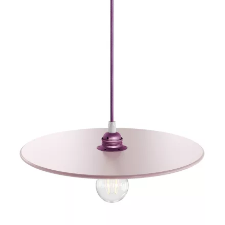  UFO COLOR, lacquered wood lampshade pink