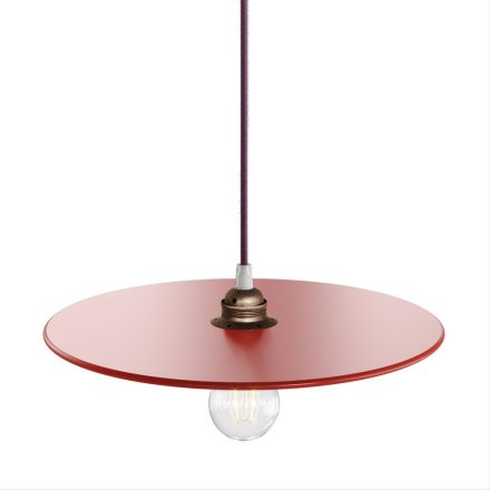  UFO COLOR, lacquered wood lampshade red
