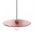  UFO COLOR, lacquered wood lampshade red