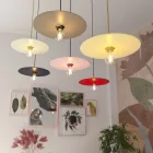  UFO COLOR, lacquered wood lampshade, blue