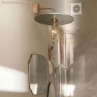  UFO COLOR, lacquered wood lampshade gray