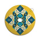 UFO wooden lampshade Special edition Italian illustrators, double-sided - 33 cm diameter