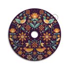 UFO wooden lampshade Special edition Italian illustrators, double-sided - 33 cm diameter