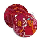 UFO wooden lampshade Special edition Italian illustrators, double-sided - 33 cm diameter
