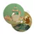 UFO wooden lampshade Special edition Italian illustrators, double-sided - 33 cm diameter