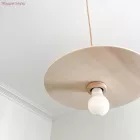 UFO lampshade made of natural wood