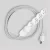 French multi-socket connector, polished white fabric cable and Schuko plug with comfort ring