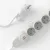  French Power Strip with fabric-covered electrical cable, RM01 white fabric and Schuko plug with comfort ring