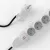  French power strip with electrical cable, black RM04 cover and Schuko plug with comfort ring