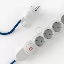    German Power Strip with electric cable covered with RM12 material and Schuko plug with comfort ring