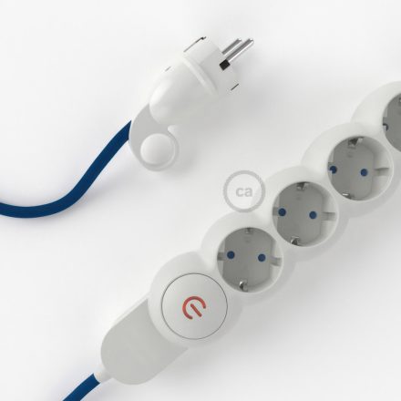  German Power Strip with electric cable covered with RM12 material and Schuko plug with comfort ring