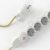  German Power Strip with Jute RN06 covered electric cable and Schuko plug with comfort ring
