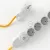  German Power Strip with synthetic silk cover, yellow RM10 fabric and Schuko plug with comfort ring