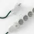  German Power Strip with dark green RM21 fabric-covered electrical cable and Schuko plug with comfort ring
