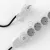  German power strip with electrical cable, black RM04 cover and Schuko plug with comfort ring