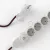  German Power Strip with burgundy RM19 fabric-covered electrical cable and Schuko plug with comfort ring