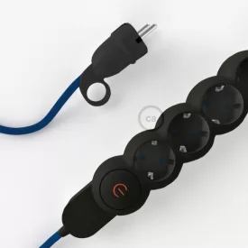    German Power Strip with electric cable covered with RM12 material and Schuko plug with comfort ring