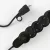  German distributor RN03 anthracite with natural canvas-covered electrical cable and Schuko plug with comfort ring