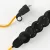  German Power Strip with synthetic silk cover, yellow RM10 fabric and Schuko plug with comfort ring