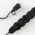  German power strip with electrical cable, ZigZag Black RZ04 cover and Schuko plug with comfort ring