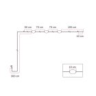 3-light outdoor string lights IP67 - Marina3