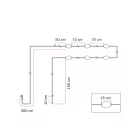 6-light outdoor string lights IP67 - Marina6
