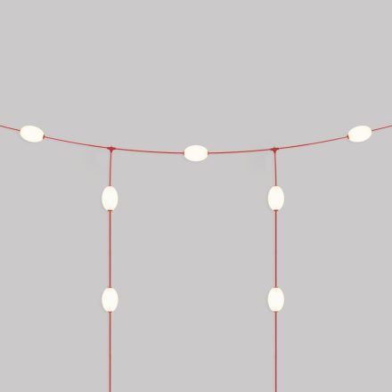 Outdoor string lights with 7 lights, IP67 - Marina GRID