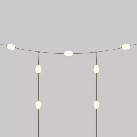 Outdoor string lights with 7 lights, IP67 - Marina GRID