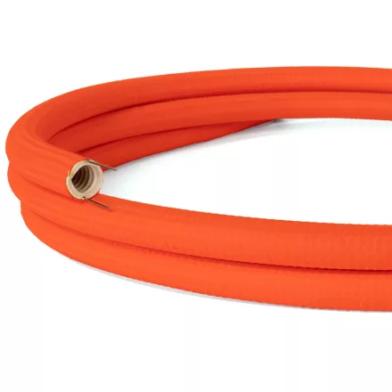 Creative-Tube flexible cable, single-color Fluo Orange RF15 fabric cover, diameter 20 mm