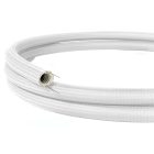 Creative-Tube flexible cable, Rayon White RM01 fabric cover, diameter 20 mm
