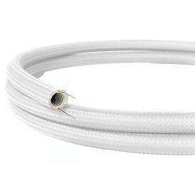   Creative-Tube flexible cable, Rayon White RM01 fabric cover, diameter 20 mm