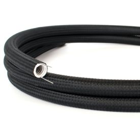   Creative-Tube flexible cable, Rayon Black RM04 fabric cover, diameter 20 mm