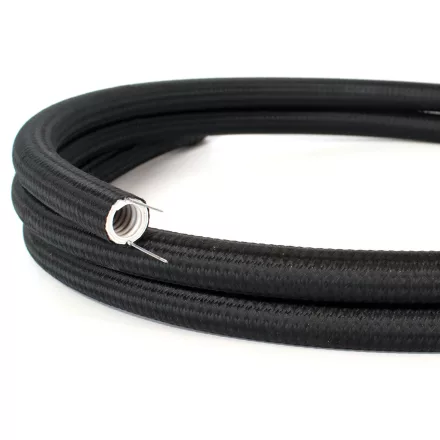 Creative-Tube flexible cable, Rayon Black RM04 fabric cover, diameter 20 mm