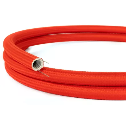 Creative-Tube flexible cable, Rayon Red RM09 fabric cover, diameter 20 mm