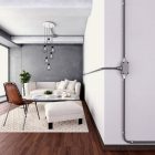 Creative-Tube flexible cable, gray natural linen RN02 fabric cover, diameter 20 mm